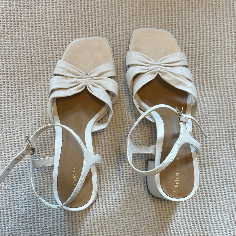 Reformation Maize Platform Heel Sandal